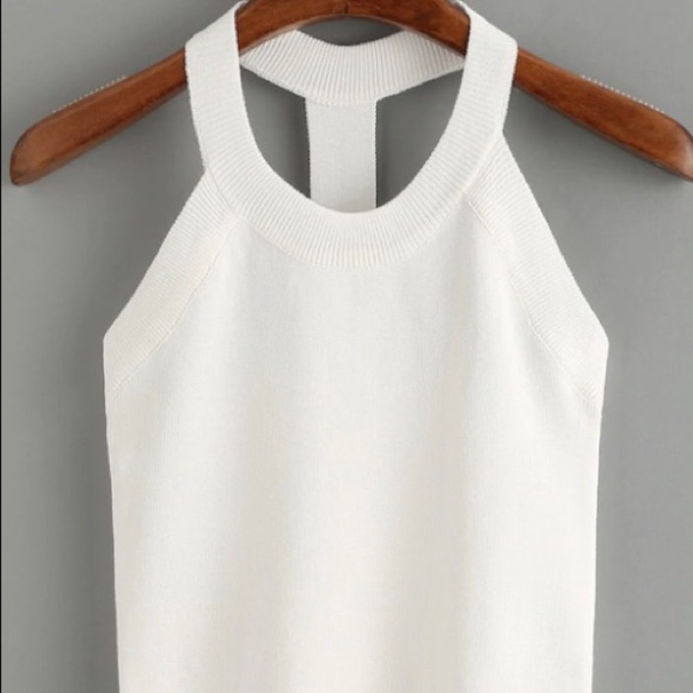 Shein Knitted Slim Racerback Tank